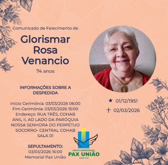 NOTA DE PESAR PELO FALECIMENTO DA EX-PREFEITO DE PAÇO DO LUMIAR, BIA VENÂNCIO