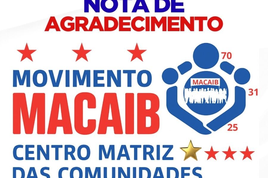 NOTA DE AGRADECIMENTO