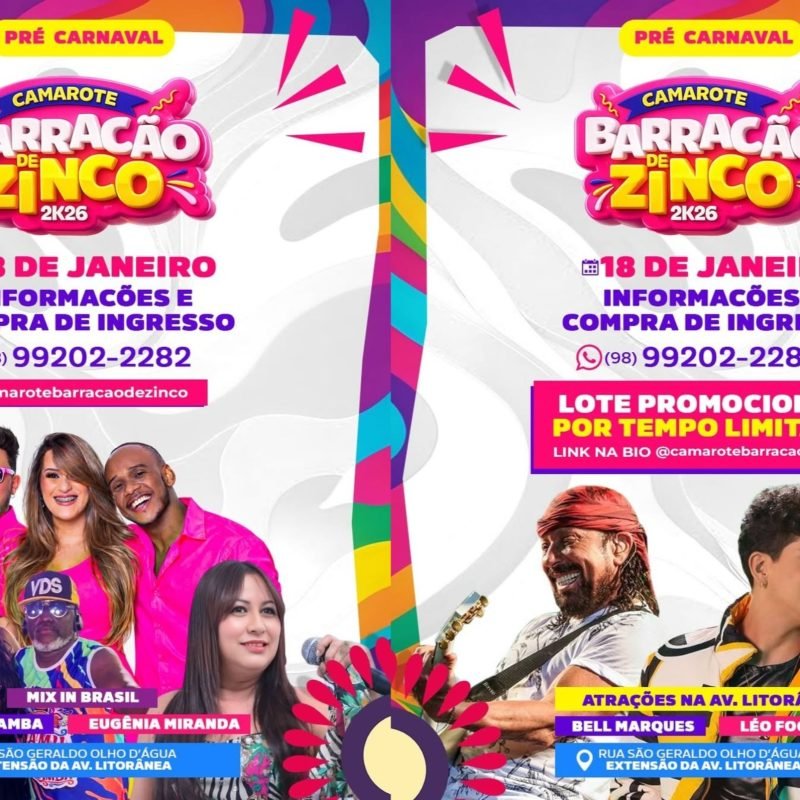 BARRACÃO DE ZINCO AGITA O PRÉ-CARNAVAL NESTE DOMINGO (18) NO CIRCUITO VEM PRO MAR