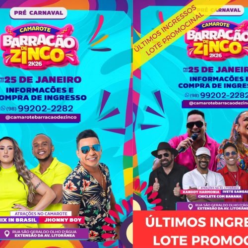 CAMAROTE BARRACÃO DE ZINCO CHEGA AO SEGUNDO FIM DE SEMANA E SEGUE AGITANDO O PRÉ-CARNAVAL NA LITORÂNEA
