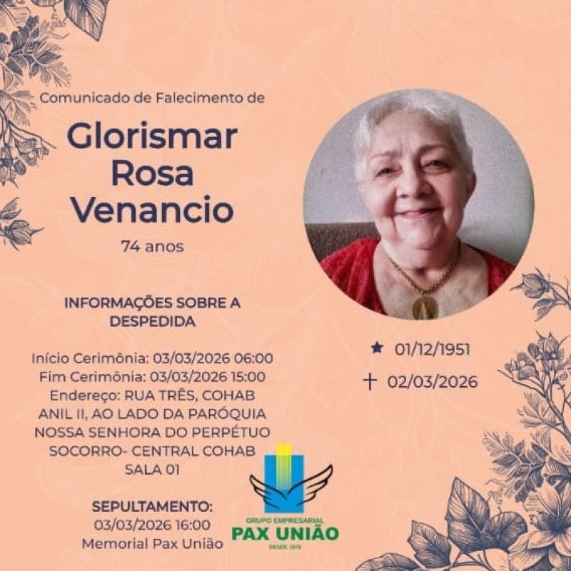 NOTA DE PESAR PELO FALECIMENTO DA EX-PREFEITO DE PAÇO DO LUMIAR, BIA VENÂNCIO