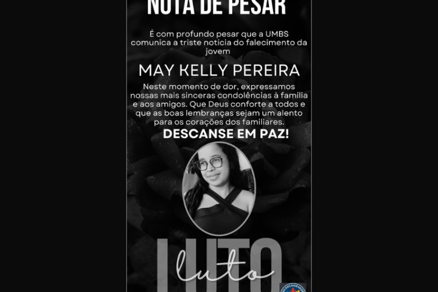 NOTA DE PESAR PELO FALECIMENTO DA JOVEM MAY KELLY PEREIRA