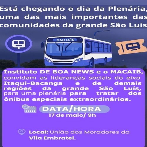 📢 CONVOCAÇÃO PARA A PLENÁRIA DAS COMUNIDADES