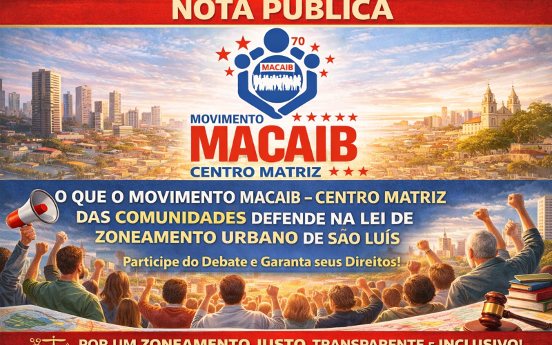 NOTA PÚBLICA: O QUE O MOVIMENTO MACAIB – CENTRO MATRIZ DA COMUNIDADES DEFENDE NA LEI DE ZONEAMENTO URBANO DE SÃO LUÍS