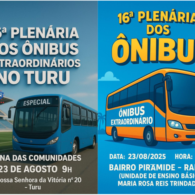 PROJETO DE LEI MACAIB🚍 SERÁ DEBATIDO EM DUAS PLENÁRIAS NESTE SÁBADO(23): TURU E MUNICÍPIO DE RAPOSA